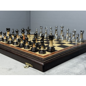 Подарочные шахматы — стильный набор с прочными композитными фигурами