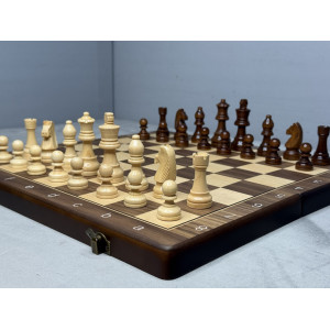 Шахматы магнитные и шашки подарочные из ореха и ясеня — ручная работа