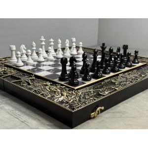 Шахматы 3 в 1 «Победа» — шахматы, шашки, нарды