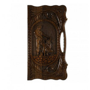 Нарды резные «Самсон» с ручкой, Haleyan