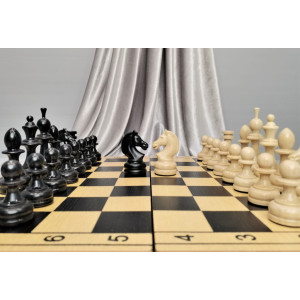 Шахматы гроссмейстерские с утяжеленными фигурами Люкс ясень new