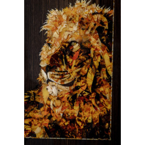 Нарды подарочные из мореного дуба и янтаря