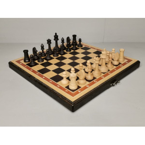 Шахматы деревянные с утяжеленными фигурами венге дуб
