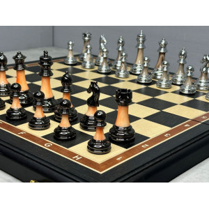 Шахматы подарочные большие деревянные с утяжелёнными фигурами из композита