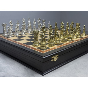 Шахматы подарочные эксклюзив с фигурами из бронзы