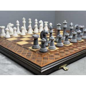 Шахматы 3 в 1 подарочные с фигурами Стаунтон